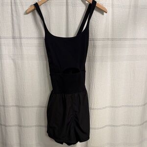 FP·movement Black Sleeveless Romper with Front Cutout